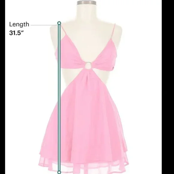 NWT Lucy in the Sky Hot Pink Cutout Party Dress Backless Sz M $85 MSRP - Picture 5 of 5